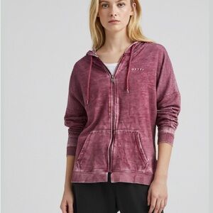 Roxy Washed Mauve Zip Hoodie Jacket